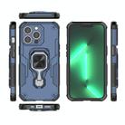 For iPhone 13 Pro Max Metal Kickstand TPU Hybrid PC Phone Case(Blue) - 3