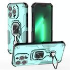 For iPhone 13 Pro Max Metal Kickstand TPU Hybrid PC Phone Case(Green) - 1