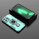For iPhone 13 Pro Max Metal Kickstand TPU Hybrid PC Phone Case(Green) - 2