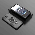 For iPhone 16e Metal Kickstand TPU Hybrid PC Phone Case(Black) - 2