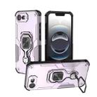 For iPhone 16e Metal Kickstand TPU Hybrid PC Phone Case(Purple) - 1