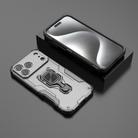 For iPhone 17 Pro Max Metal Kickstand TPU Hybrid PC Phone Case(Grey) - 2