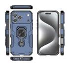 For iPhone 17 Pro Max Metal Kickstand TPU Hybrid PC Phone Case(Blue) - 3