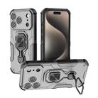 For iPhone 17 Pro Metal Kickstand TPU Hybrid PC Phone Case(Grey) - 1