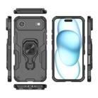 For iPhone 17 Air Metal Kickstand TPU Hybrid PC Phone Case(Black) - 3