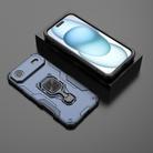 For iPhone 17 Air Metal Kickstand TPU Hybrid PC Phone Case(Blue) - 2
