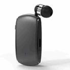 K68 Card Business Collar Clip Type Single Ear Bluetooth Earphones(Blue) - 1