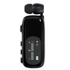 K75 Long Battery Life Business Collar Clip Type Single Ear Bluetooth Earphones(Bright Black) - 1