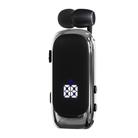 K88 Business Lavalier Single Ear Bluetooth Earphones(Black Silver) - 1