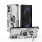For Samsung Galaxy S25 Edge 5G Metal Kickstand TPU Hybrid PC Phone Case(Grey) - 1