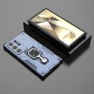 For Samsung Galaxy S24 Ultra 5G Metal Kickstand TPU Hybrid PC Phone Case(Blue) - 2