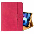 11-12.4 inch Two-Color Cowhide Leather Tablet Case(Red) - 1