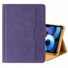 11-12.4 inch Two-Color Cowhide Leather Tablet Case(Purple) - 1