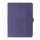 11-12.4 inch Two-Color Cowhide Leather Tablet Case(Purple) - 2