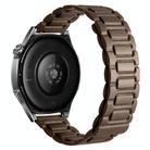 18mm I-shaped Three-piece Leather Magnetic Watch Band(Taupe) - 1