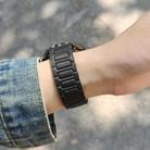 18mm I-shaped Three-piece Leather Magnetic Watch Band(Black) - 3