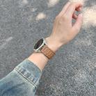 18mm I-shaped Three-piece Leather Magnetic Watch Band(Brown) - 3