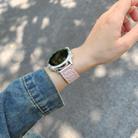 20mm I-shaped Three-piece Leather Magnetic Watch Band(Light Pink) - 2