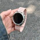 20mm I-shaped Three-piece Leather Magnetic Watch Band(Light Pink) - 3