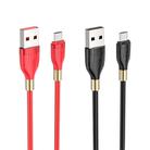 hoco U92 1.2m 2.4A USB to Micro USB Gold Collar Charging Data Cable(Red) - 3