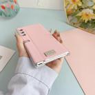 For Honor V Purse Transparent Edge Litchi Texture Phone Case(Pink) - 3