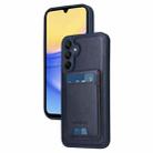 For Samsung Galaxy A15 5G BETOPNICE Vertical Flip Detachable MagSafe Wallet Phone Case(Blue) - 1
