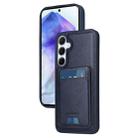 For Samsung Galaxy A55 5G BETOPNICE Vertical Flip Detachable MagSafe Wallet Phone Case(Blue) - 1