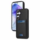 For Samsung Galaxy A55 5G BETOPNICE Vertical Flip Detachable MagSafe Wallet Phone Case(Black) - 1
