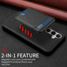 For Samsung Galaxy A55 5G BETOPNICE Vertical Flip Detachable MagSafe Wallet Phone Case(Black) - 3