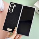 For Samsung Galaxy Z Fold5 Transparent Edge Litchi Texture Phone Case(Black) - 2