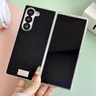For Samsung Galaxy Z Fold6 Transparent Edge Litchi Texture Phone Case(Black) - 2