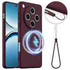 For OPPO Find X8 Pro Shockproof Silicone Magsafe Phone Case(Plum Color) - 1