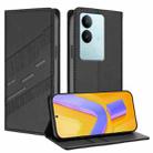 For vivo S17 / V29 5G Global Embossed Multi-functional Wallet Retro Leather Phone Case(Black) - 1