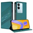 For vivo S17 / V29 5G Global Embossed Multi-functional Wallet Retro Leather Phone Case(Dark Green) - 1