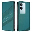 For vivo S17 / V29 5G Global Embossed Multi-functional Wallet Retro Leather Phone Case(Dark Green) - 2