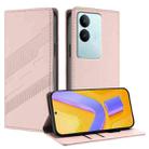 For vivo S17 / V29 5G Global Embossed Multi-functional Wallet Retro Leather Phone Case(Pink) - 1