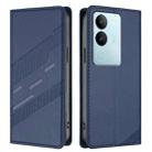For vivo S17 / V29 5G Global Embossed Multi-functional Wallet Retro Leather Phone Case(Dark Blue) - 2