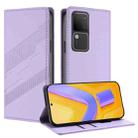 For vivo S18 / S18 Pro Embossed Multi-functional Wallet Retro Leather Phone Case(Light Purple) - 1