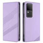 For vivo S18 / S18 Pro Embossed Multi-functional Wallet Retro Leather Phone Case(Light Purple) - 2