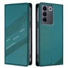 For vivo V27 5G / V27 Pro 5G Embossed Multi-functional Wallet Retro Leather Phone Case(Dark Green) - 2