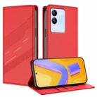 For vivo V29e 5G / Y200 5G Global Embossed Multi-functional Wallet Retro Leather Phone Case(Red) - 1