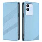 For vivo V29e 5G / Y200 5G Global Embossed Multi-functional Wallet Retro Leather Phone Case(Light Blue) - 2