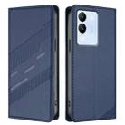 For vivo V29e 5G / Y200 5G Global Embossed Multi-functional Wallet Retro Leather Phone Case(Dark Blue) - 2