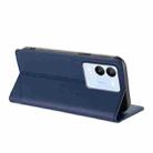 For vivo V29e 5G / Y200 5G Global Embossed Multi-functional Wallet Retro Leather Phone Case(Dark Blue) - 3