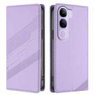 For vivo V40 Lite 5G Global Embossed Multi-functional Wallet Retro Leather Phone Case(Light Purple) - 2