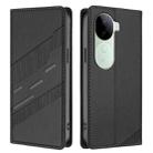 For vivo V40e 5G India / iQOO Z9s 5G Embossed Multi-functional Wallet Retro Leather Phone Case(Black) - 2