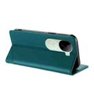 For vivo V40e 5G India / iQOO Z9s 5G Embossed Multi-functional Wallet Retro Leather Phone Case(Dark Green) - 3