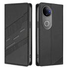 For vivo V50 5G Global Embossed Multi-functional Wallet Retro Leather Phone Case(Black) - 2