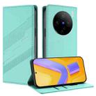 For vivo X100s 5G Global Embossed Multi-functional Wallet Retro Leather Phone Case(Mint Green) - 1