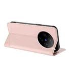 For vivo X100s 5G Global Embossed Multi-functional Wallet Retro Leather Phone Case(Pink) - 3